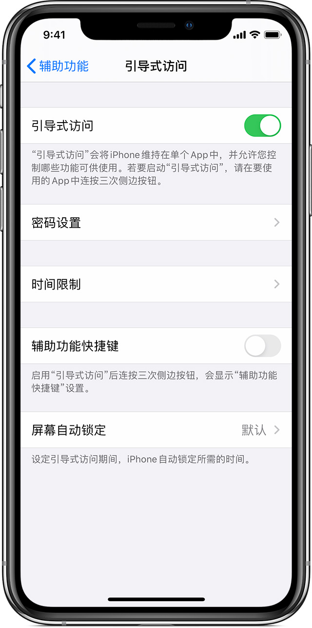 龙山苹果手机维修分享如何在 iPhone 上退出引导式访问 